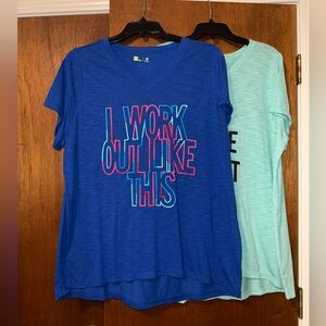 🌹 2 lot Xersion workout tees